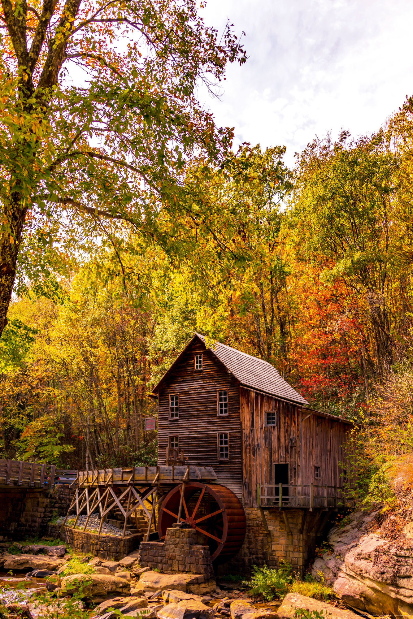 Grist Mill Glade Herbst Mühle - Creek im Alte