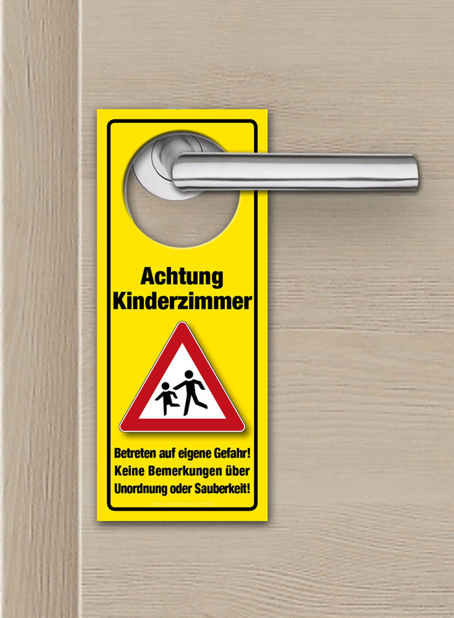 Gefahr eigene - Betreten Kinderzimmer auf Achtung! Türanhänger