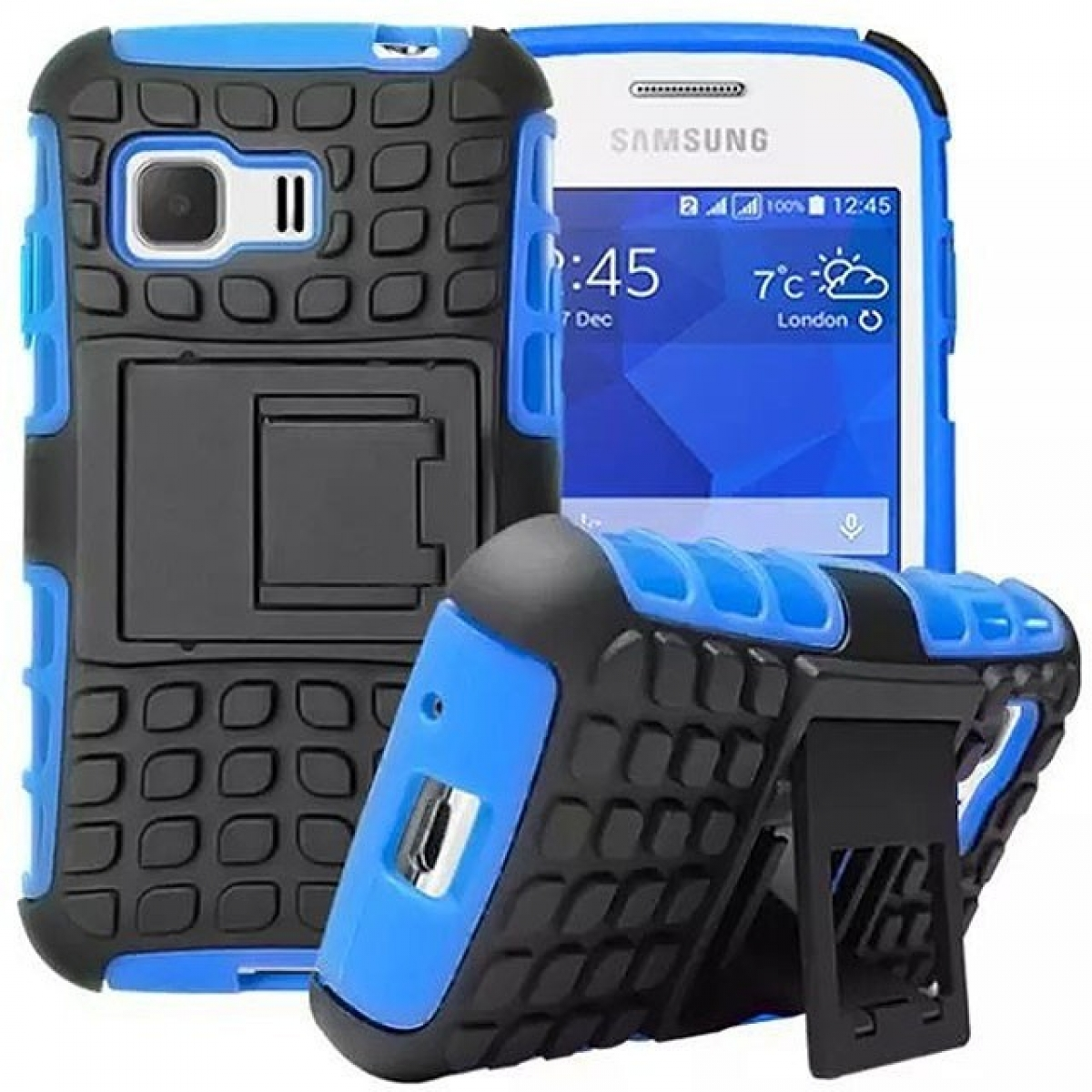 CASEONLINE 2i1, Weiß Backcover, Young 2, Samsung, Galaxy