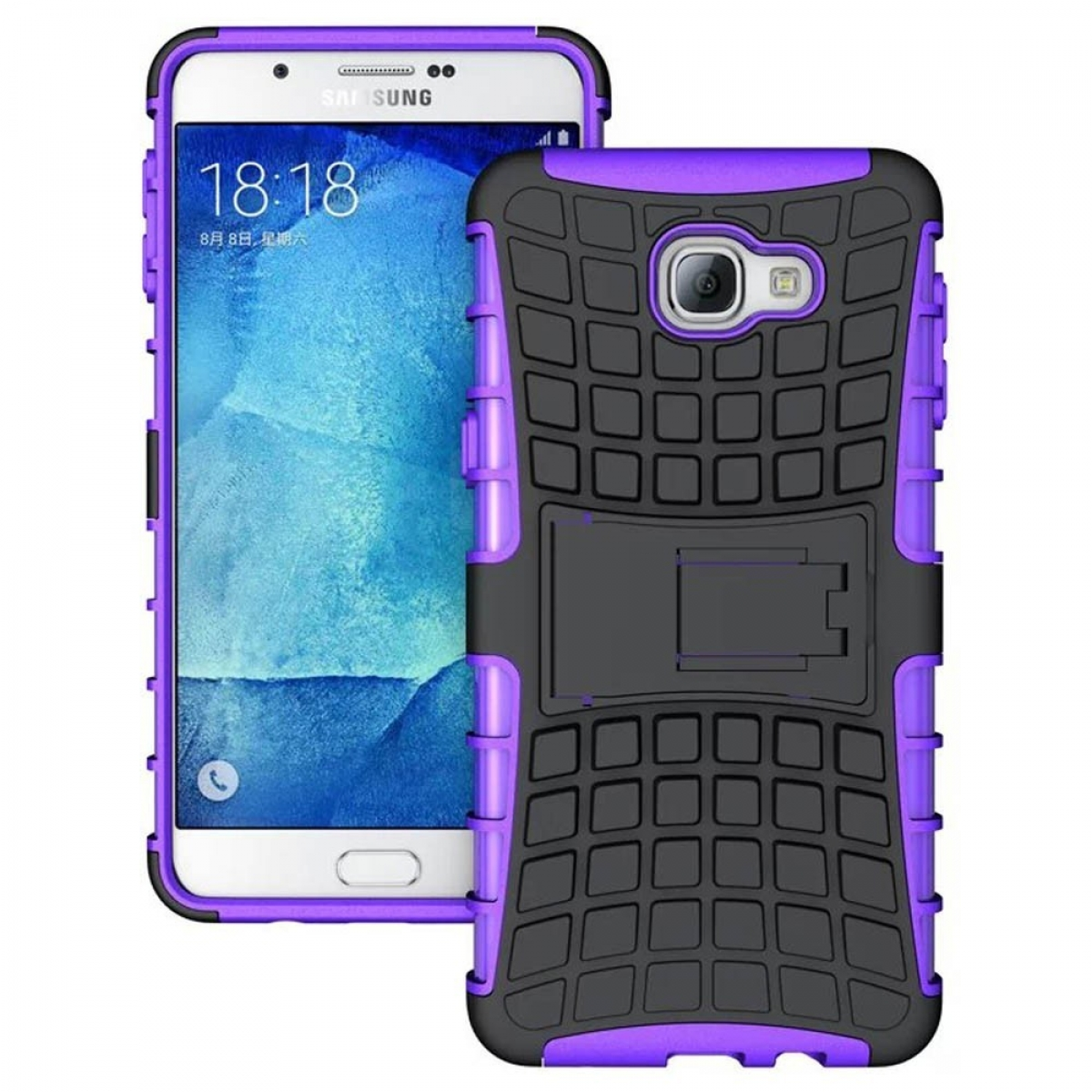 CASEONLINE 2i1, Backcover, Samsung, (2016), A9 Violett Galaxy