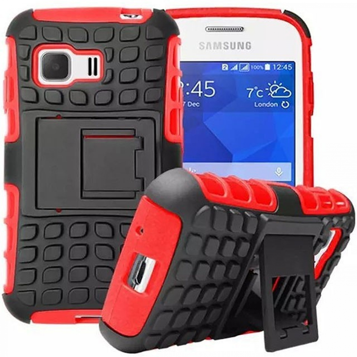 CASEONLINE 2i1, Backcover, Samsung, Galaxy Young 2, Rot