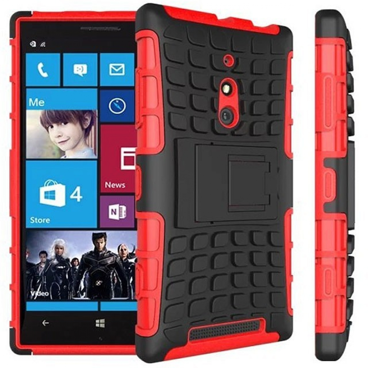 CASEONLINE 2i1, Backcover, Nokia, Lumia 830, Rot