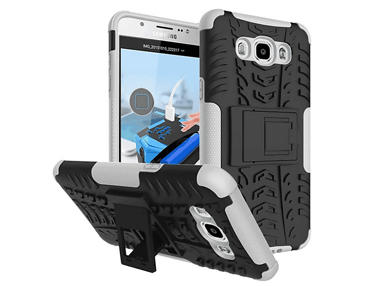 CASEONLINE 2i1, Backcover, Samsung, Galaxy J7 (2016), Weiß