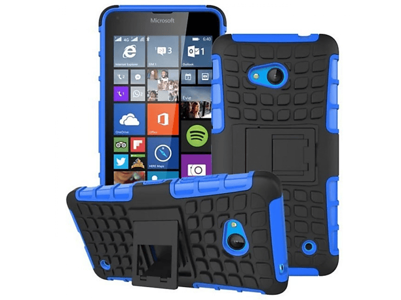 CASEONLINE 2i1, Backcover, Microsoft, Lumia 640, Blau