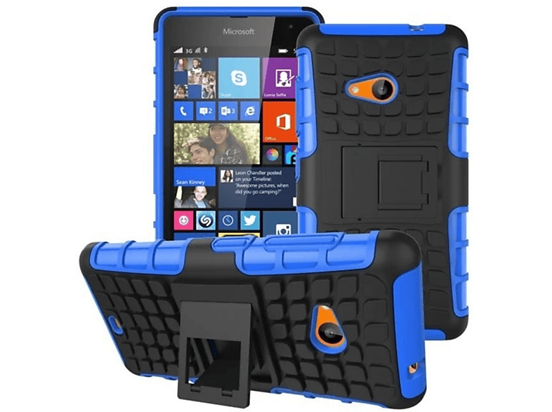 CASEONLINE 2i1, Backcover, Microsoft, Lumia 535, Blau