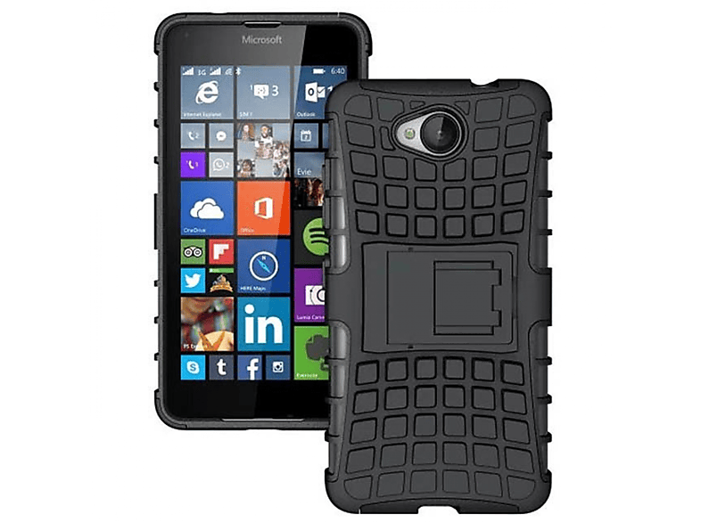 CASEONLINE 2i1, 650, Schwarz Microsoft, Lumia Backcover