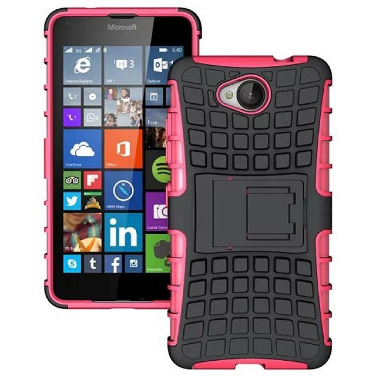 Backcover, 650, CASEONLINE 2i1, Lumia Microsoft, Pink