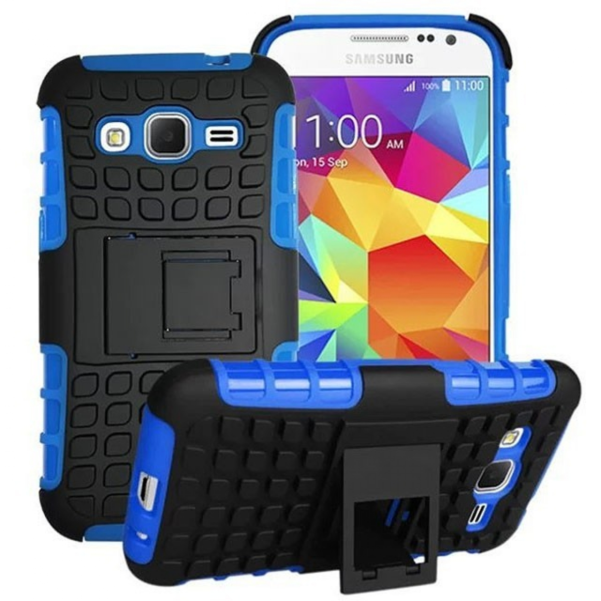 Galaxy Core Prime, Backcover, Blau CASEONLINE Samsung, 2i1,
