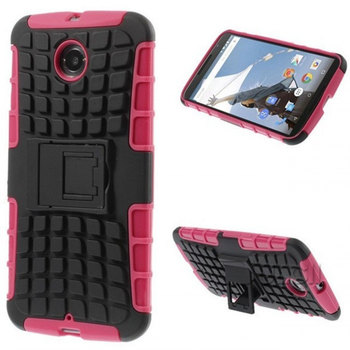 Motorola, Pink 6, Nexus CASEONLINE 2i1, Backcover,