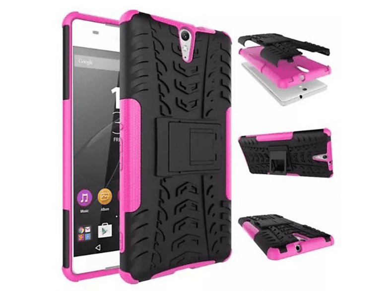 CASEONLINE 2i1, Backcover, Sony, Xperia C5 Ultra, Pink