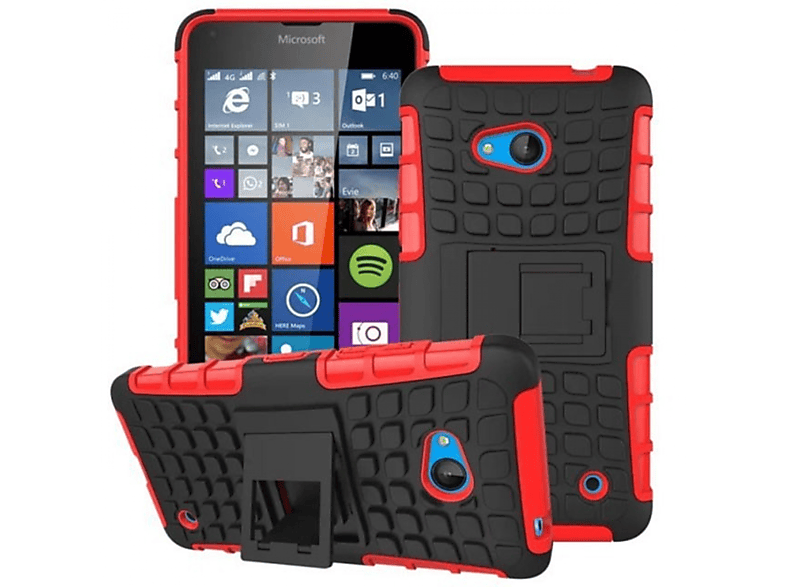 CASEONLINE Rot Lumia 2i1, 640, Microsoft, Backcover,