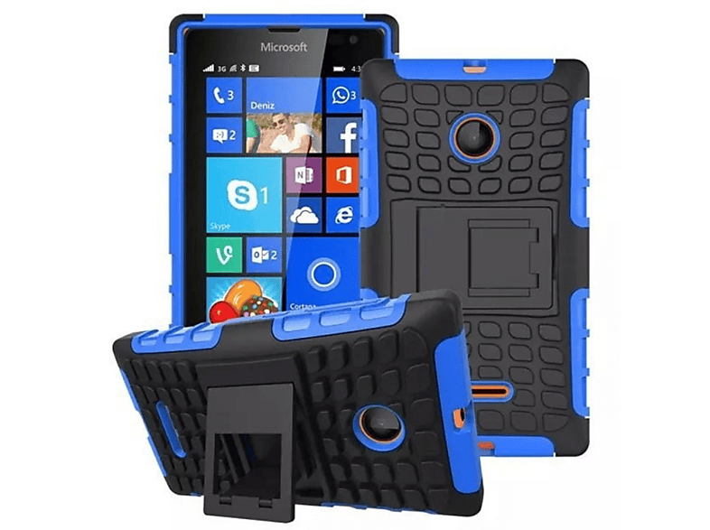 CASEONLINE 2i1, Backcover, Microsoft, Lumia 435, Blau