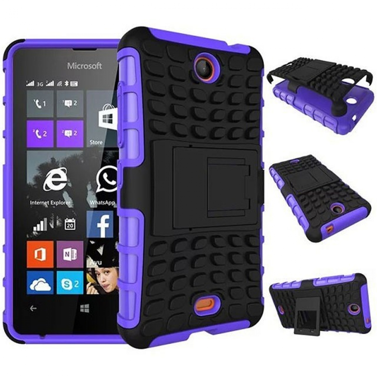 Violett Lumia Microsoft, 2i1, Backcover, CASEONLINE 430,