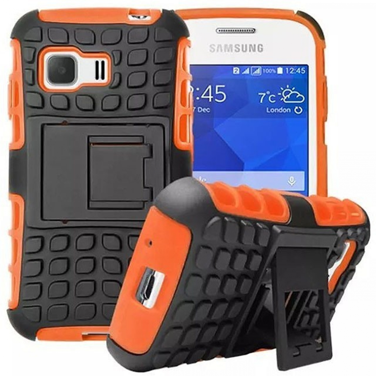 CASEONLINE 2i1, Backcover, Samsung, Galaxy 2, Young Orange