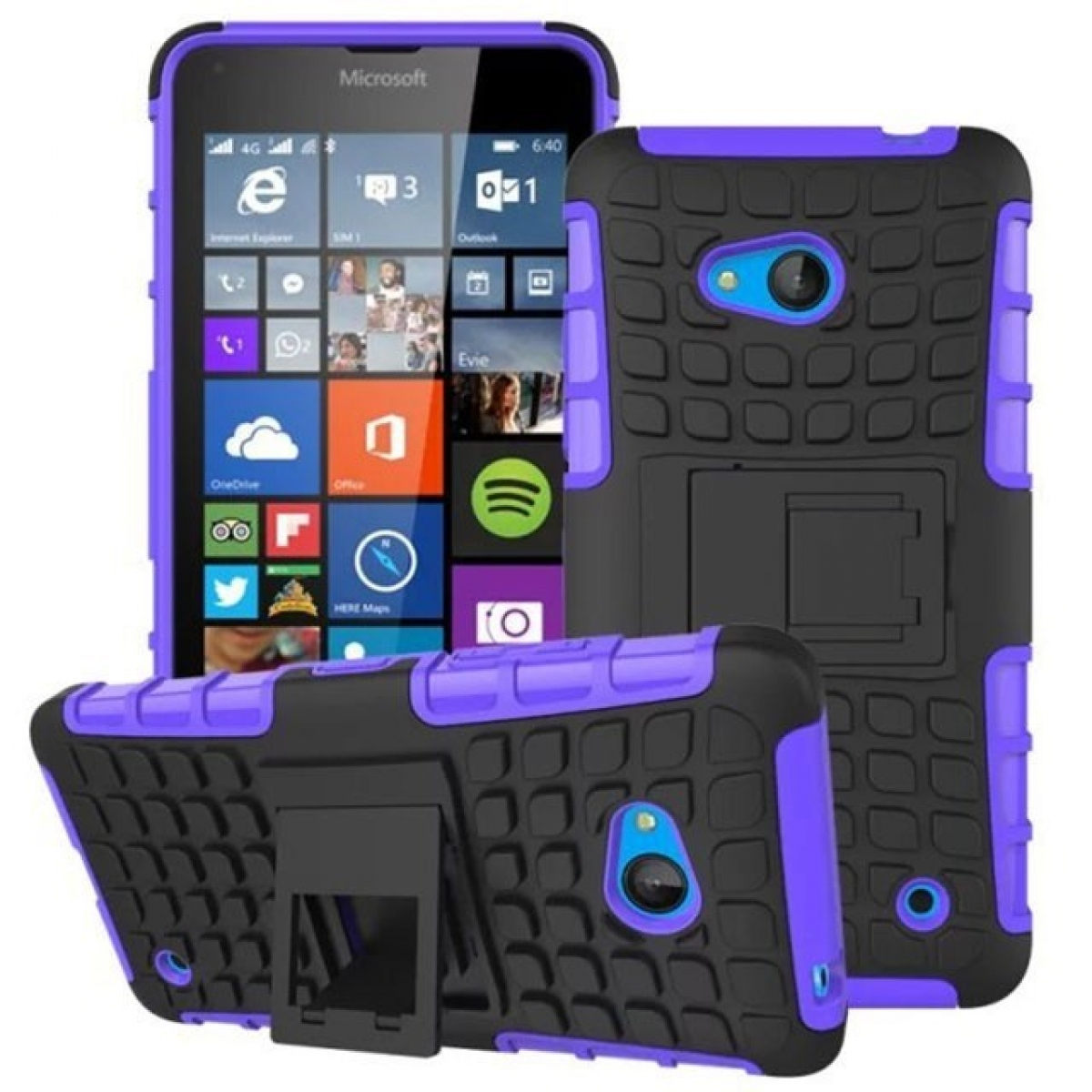 Lumia Microsoft, Backcover, CASEONLINE 2i1, 640, Violett