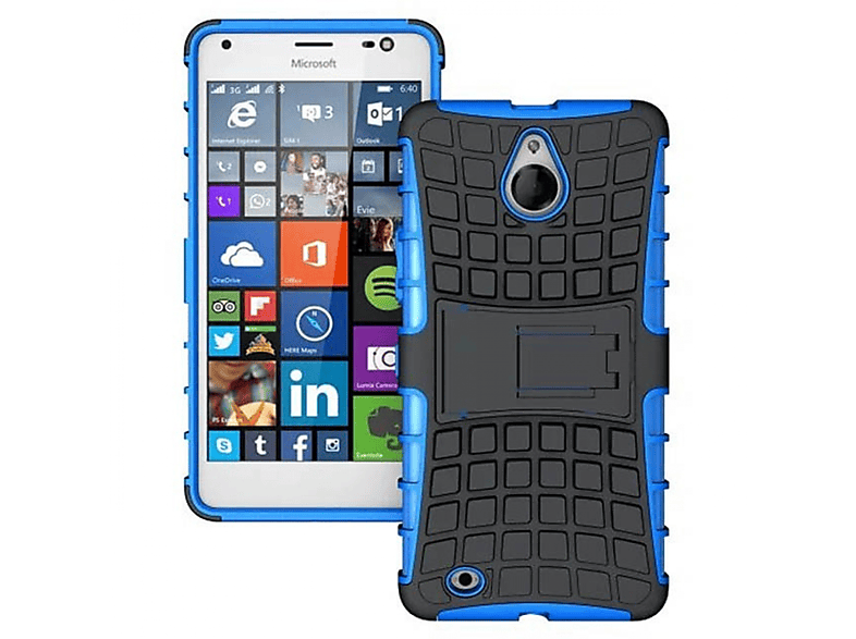 CASEONLINE 2i1, Microsoft, Backcover, 850, Lumia Blau