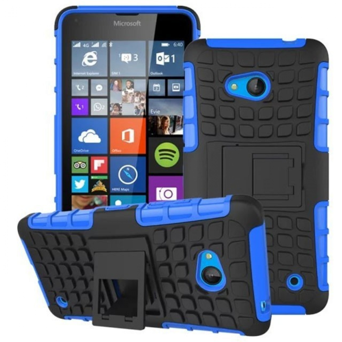 Lumia Microsoft, Backcover, CASEONLINE 2i1, 640, Violett