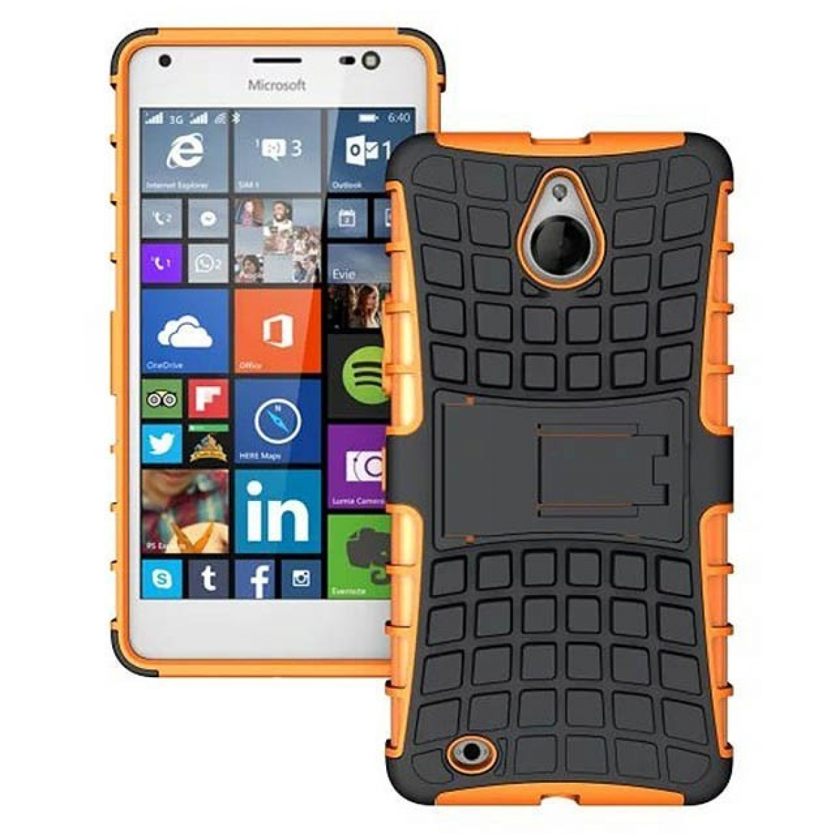 Orange Backcover, CASEONLINE 850, 2i1, Lumia Microsoft,