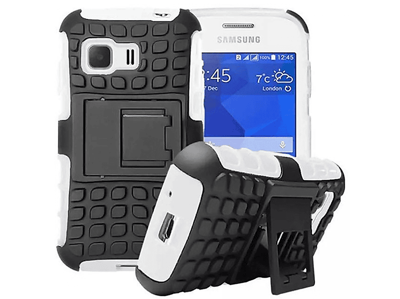 CASEONLINE 2i1, Backcover, Samsung, Galaxy Young 2, Weiß