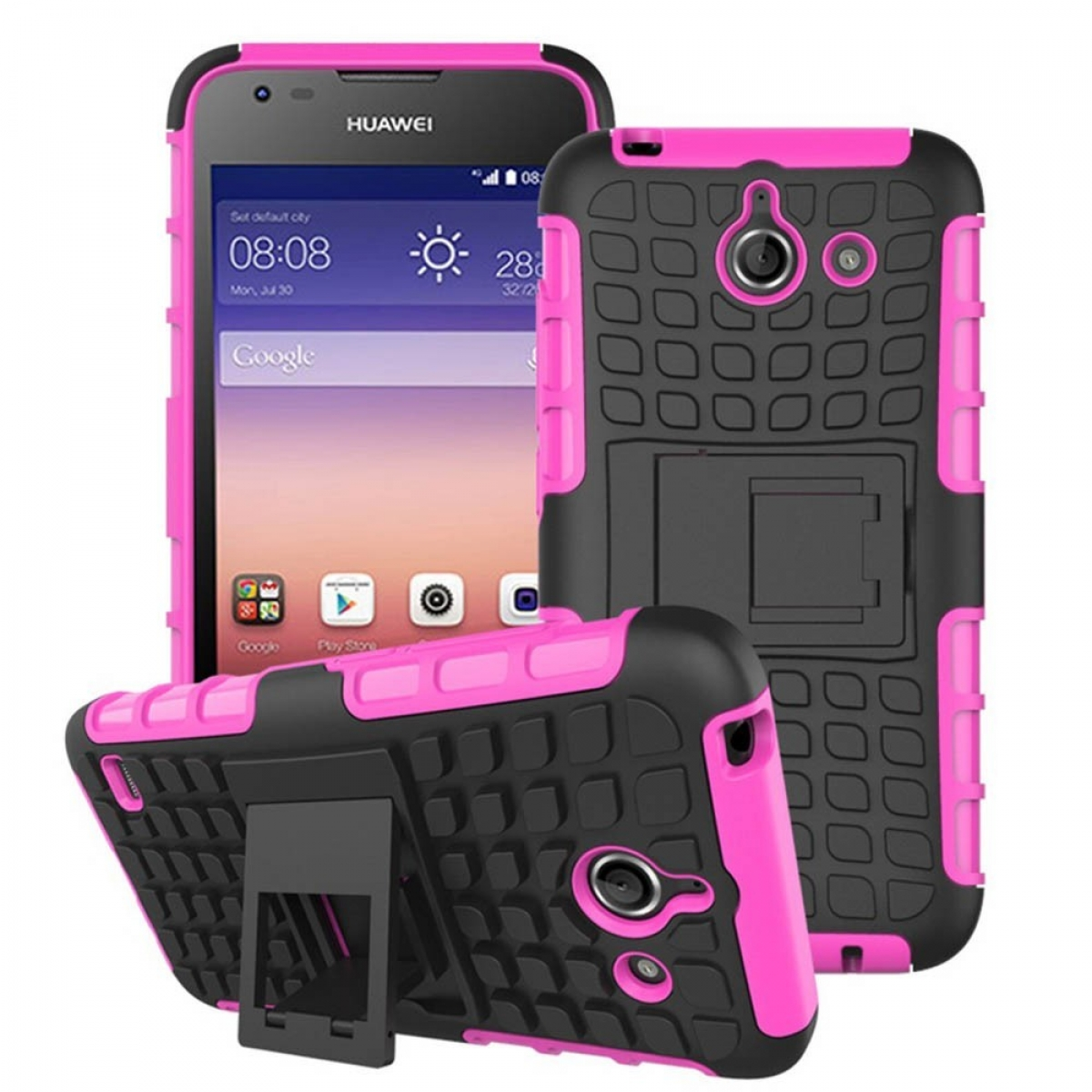 CASEONLINE 2i1, Y550, Backcover, Ascend Huawei, Pink