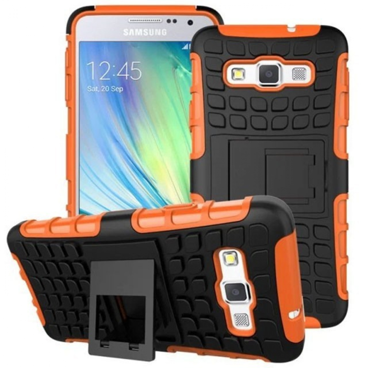 Backcover, CASEONLINE Samsung, (2015), 2i1, A7 Galaxy Orange