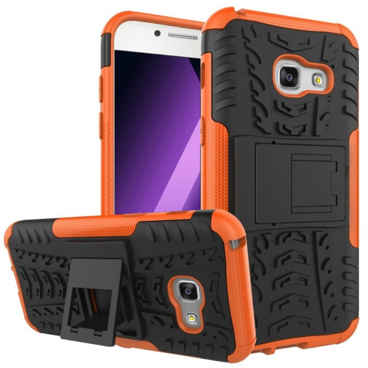 Orange Samsung, 2i1, Galaxy CASEONLINE Backcover, A7 (2017),