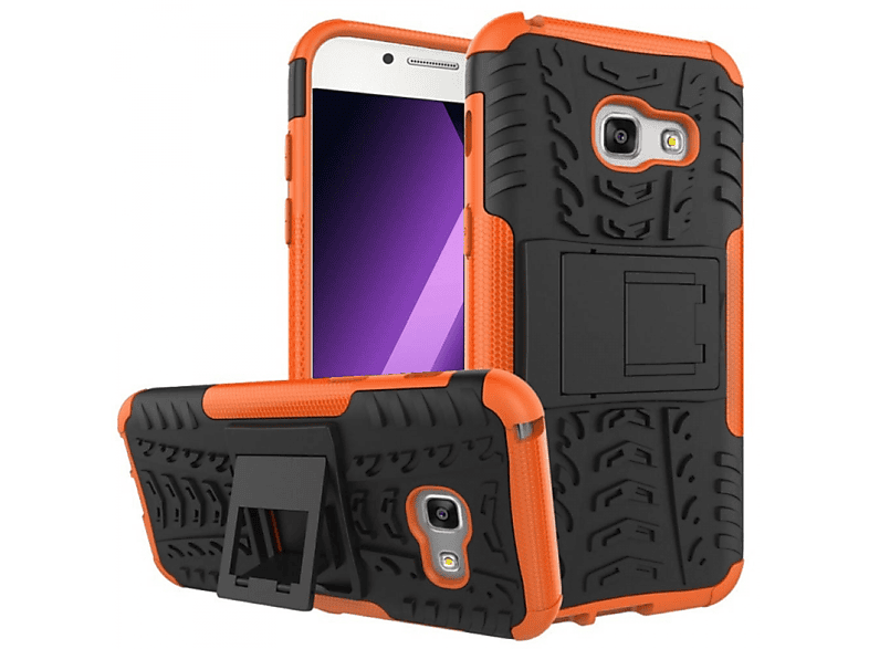CASEONLINE Backcover, (2017), Galaxy Orange Samsung, 2i1, A7