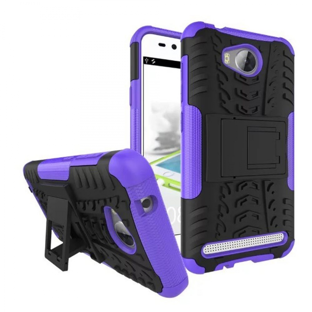 II, CASEONLINE 2i1, Violett Backcover, Y3 Huawei,