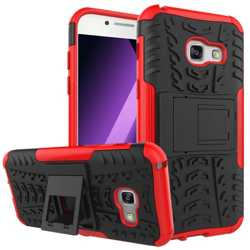 CASEONLINE Rot Backcover, A7 2i1, Galaxy Samsung, (2017),