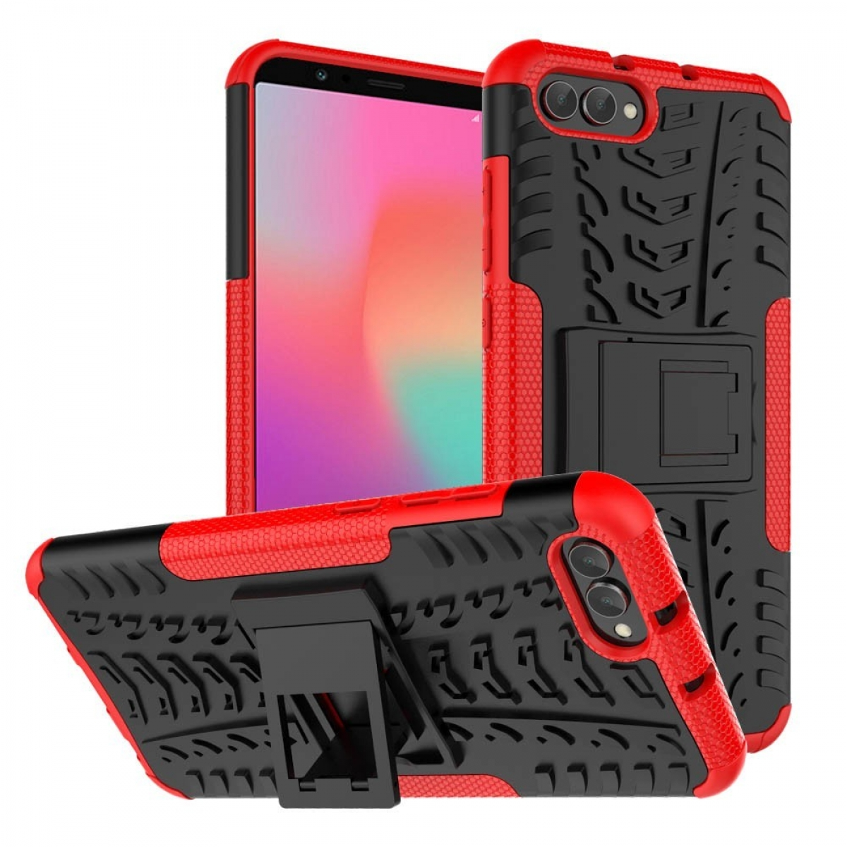 CASEONLINE 2i1, Huawei, Backcover, 10, Honor Rot View