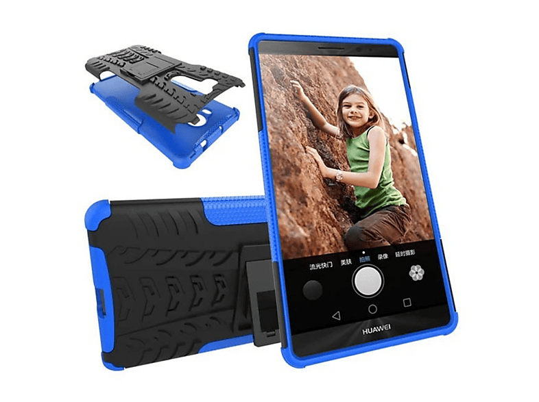 CASEONLINE 2i1, Mate 8, Blau Huawei, Backcover