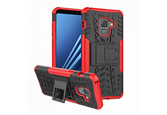 CASEONLINE 2i1, Backcover, Samsung, Galaxy A8 Plus (2018), Rot