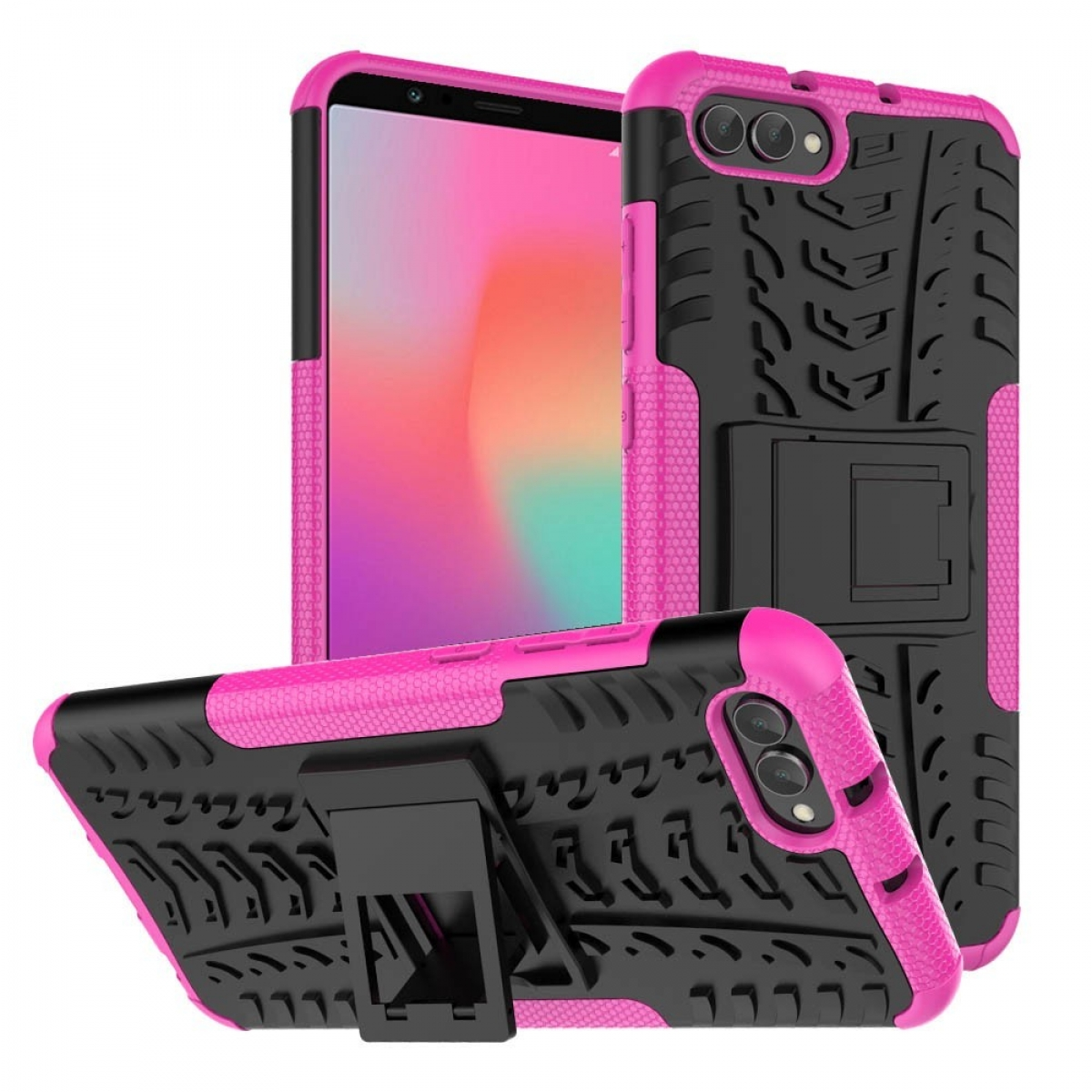 CASEONLINE Backcover, View Honor Huawei, Pink 2i1, 10,