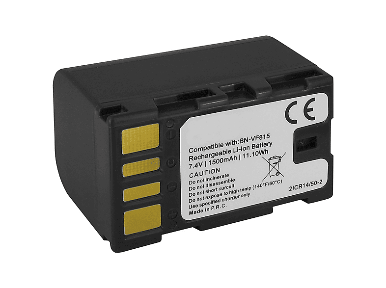 Akku kompatibel mit JVC BN-VF815 - Li-Ion 1600mAh - für GC-PX100, GC