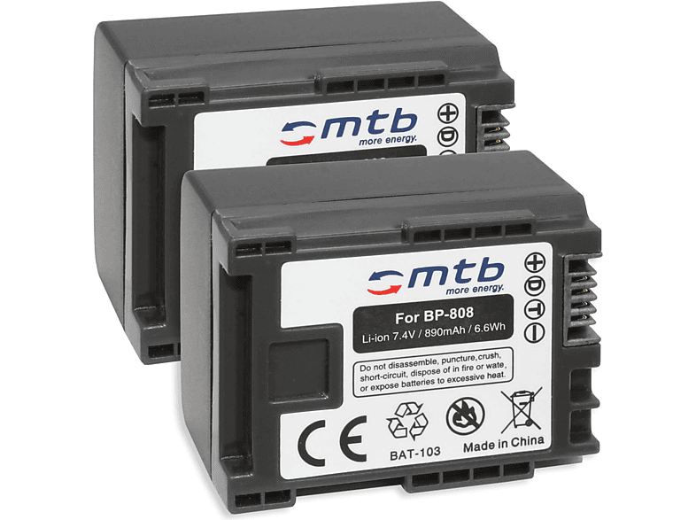 MTB MORE ENERGY 2x BAT-103 BP-808 Akku, Li-Ion, 890 mAh