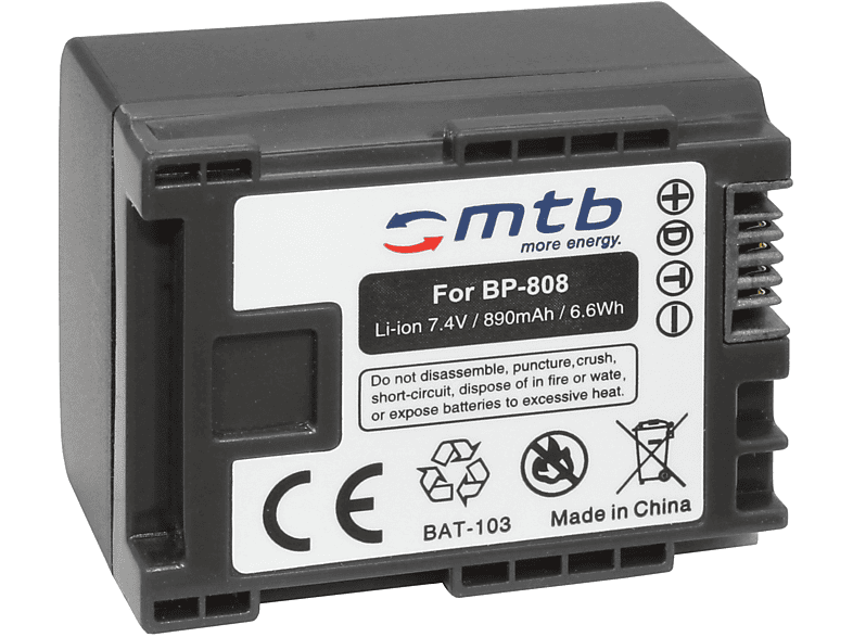 MTB MORE ENERGY BAT-103 BP-808 mAh Akku, Li-Ion, 890
