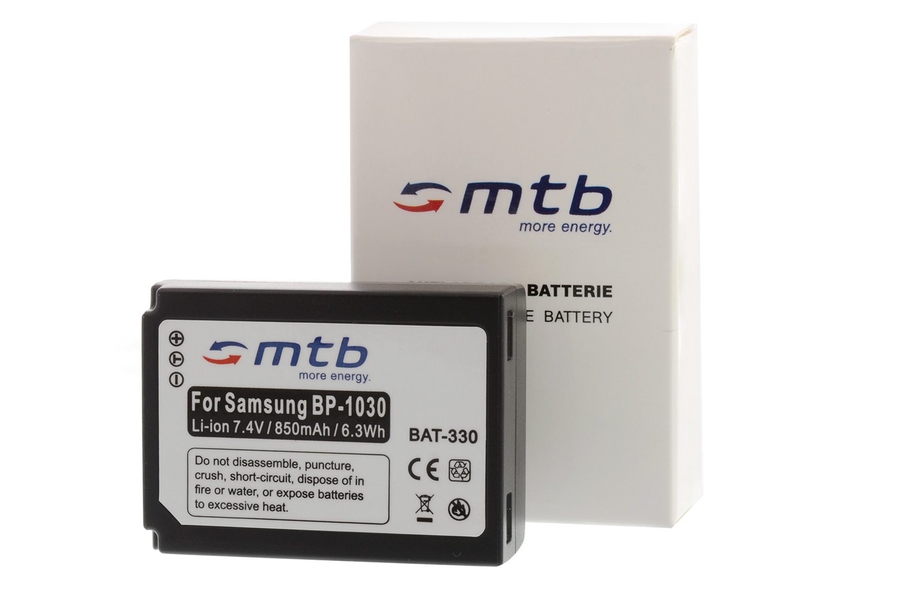 MTB MORE ENERGY 2x BAT-330 Li-Ion, Akku, 850 mAh BP1030