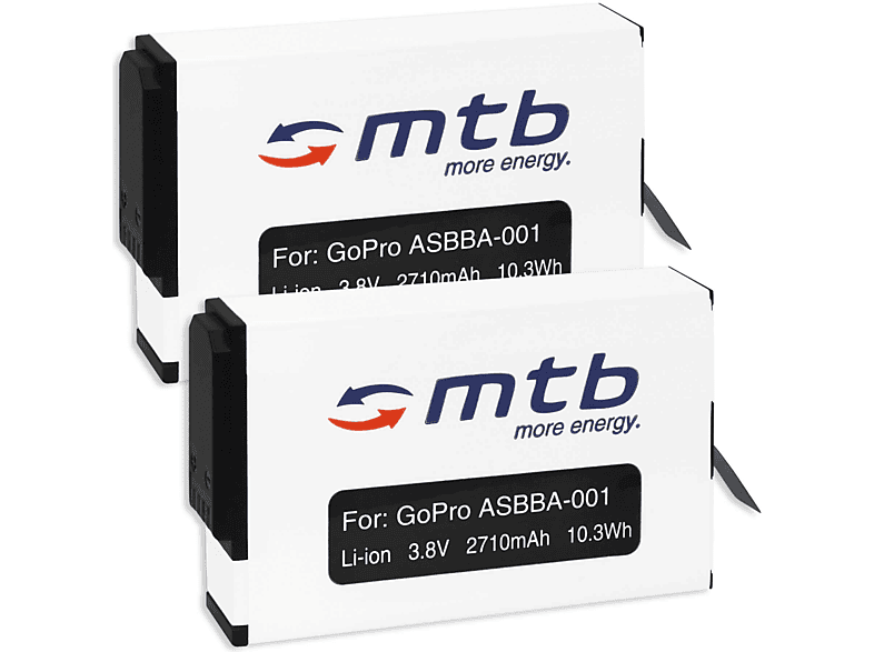 MORE MTB 2710 ENERGY 2x mAh Akku, ASBBA-001 BAT-483 Li-Ion,