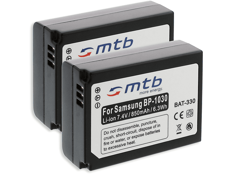 MTB MORE Li-Ion, BP1030 Akku, mAh BAT-330 ENERGY 2x 850