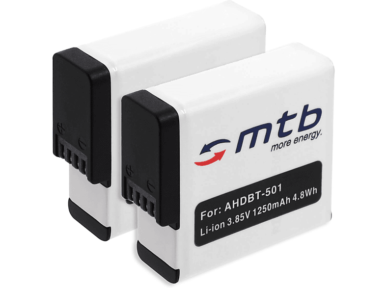 2-Pack Battery + Rapid Charger Kit For GoPro HERO5 BLACK - Includes Wall & Car Charger