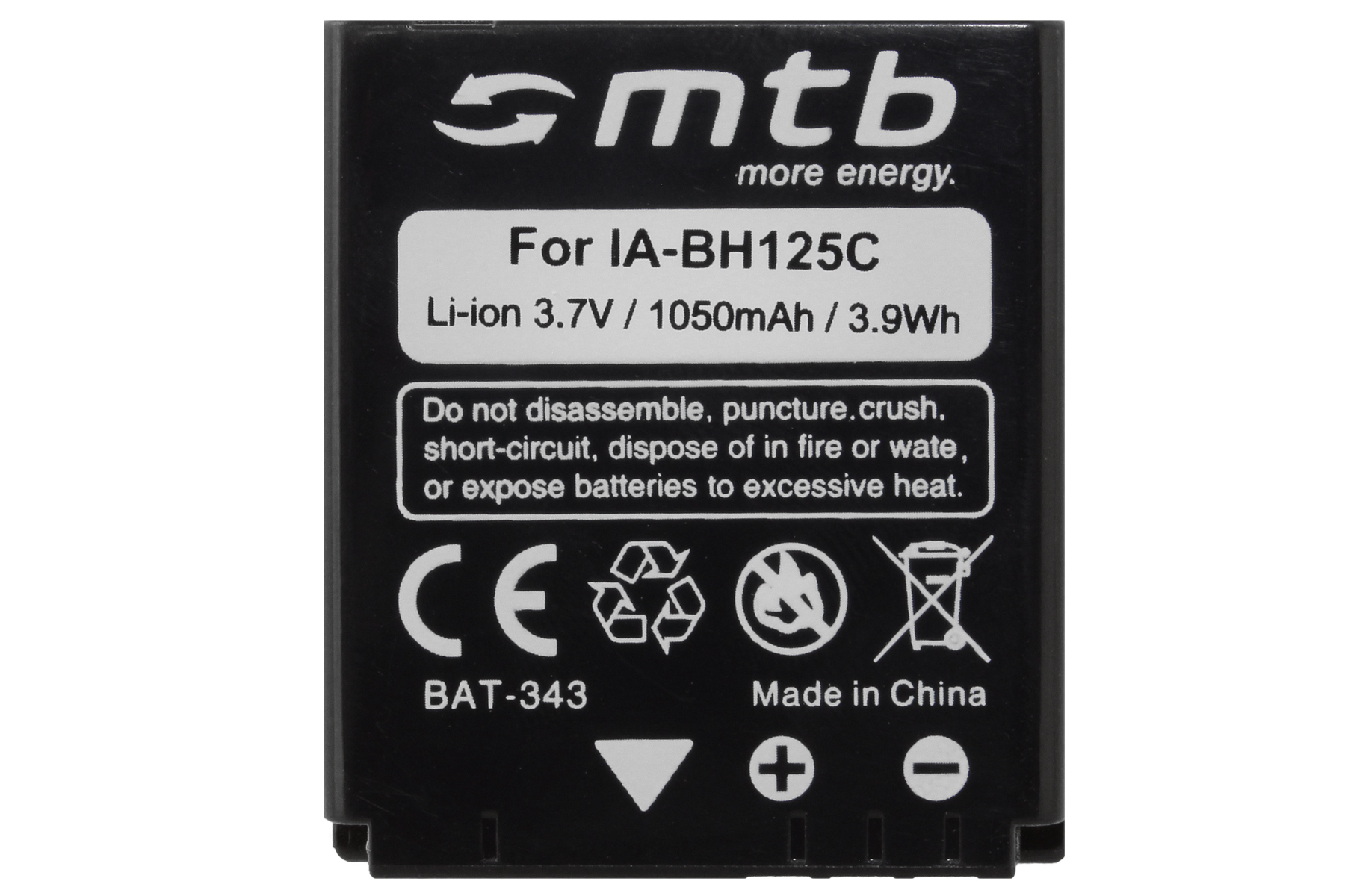 MTB MORE ENERGY BAT-343 Akku, 1050 Li-Ion, BH125C mAh