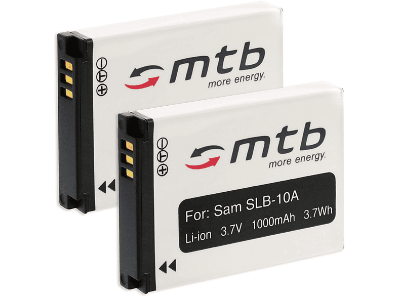 ENERGY Li-Ion, 2x MTB 1000 mAh BAT-092 Akku, MORE SLB-10A