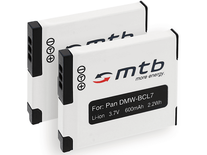 MTB MORE ENERGY 2x BAT-373 DMW-BCL7 Akku, Li-Ion, 600 mAh