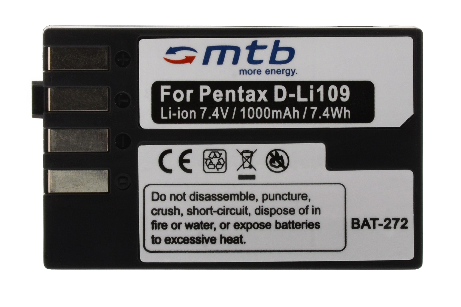 MTB MORE ENERGY 2x BAT-272 1000 Li-Ion, D-Li109 mAh Akku