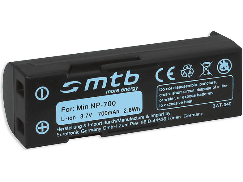 Batterie 850mAh type D-LI72 DB-L30 NP-700 SLB-0637 pour Minolta DiMAGE