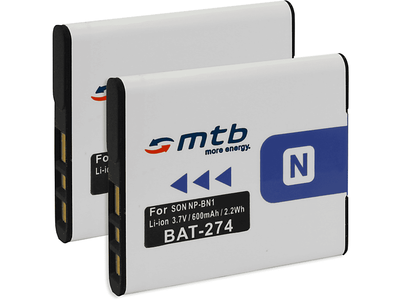 MTB MORE ENERGY 2x BAT-274 NP-BN1 Akku, Li-Ion, 600 mAh