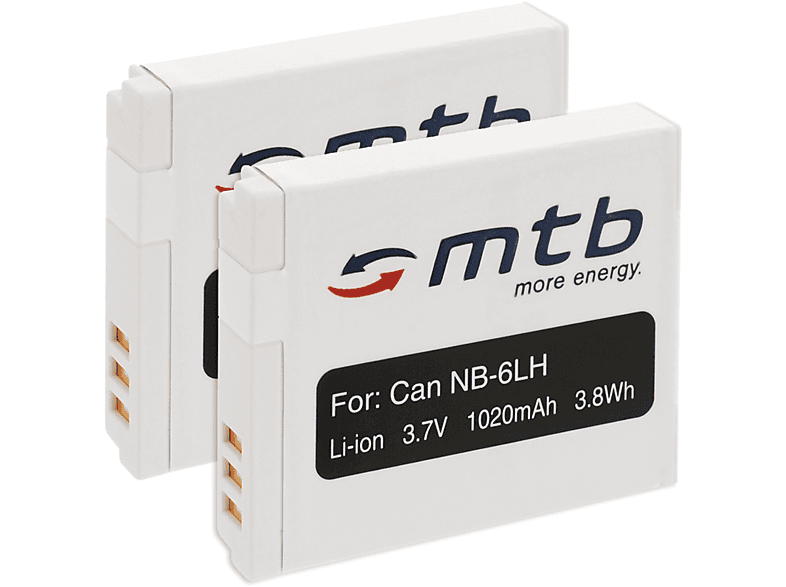 MTB MORE ENERGY 2x NB-6L Akku für Canon NB-6L Akku, Li-Ion, 1020 mAh ...
