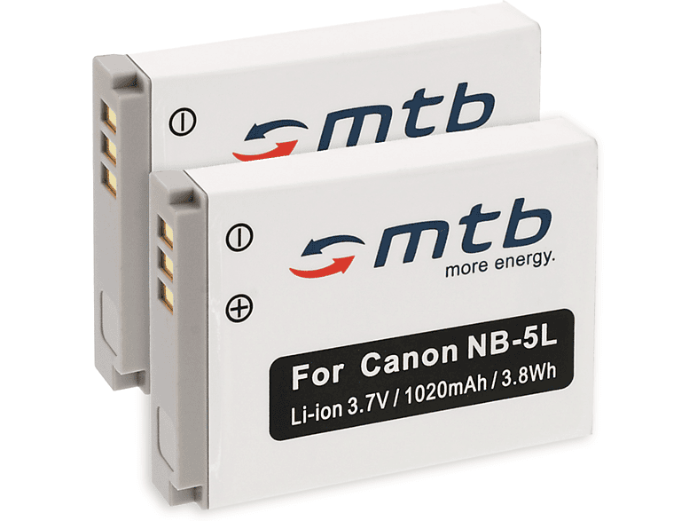 2x Li-Ion, mAh ENERGY MTB NB-5L Akku, 1150 MORE BAT-019