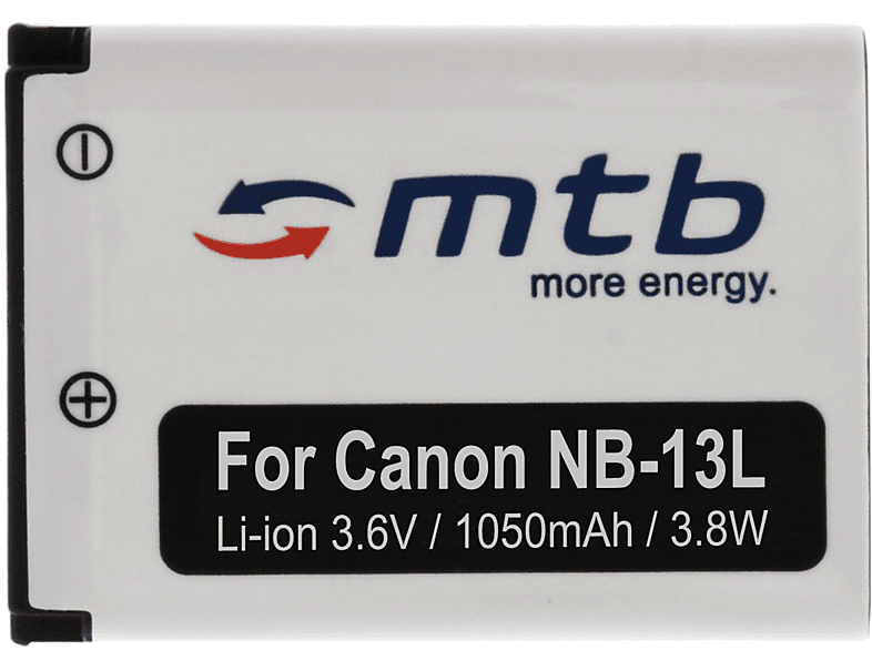 MORE ENERGY Akku, Li-Ion, NB-13L MTB 1050 BAT-445 mAh