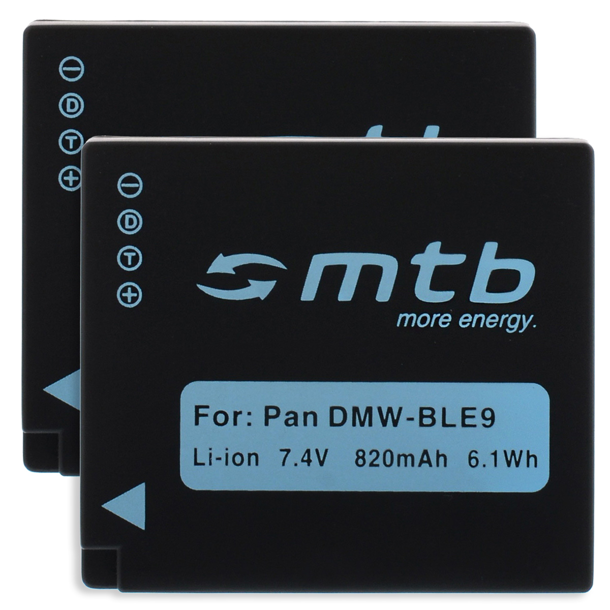 MORE Li-Ion, 2x BAT-336 mAh MTB 820 ENERGY DMW-BLE9 Akku,